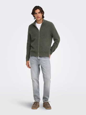 Only & Sons Strickjacke 'DALE ' in Grün