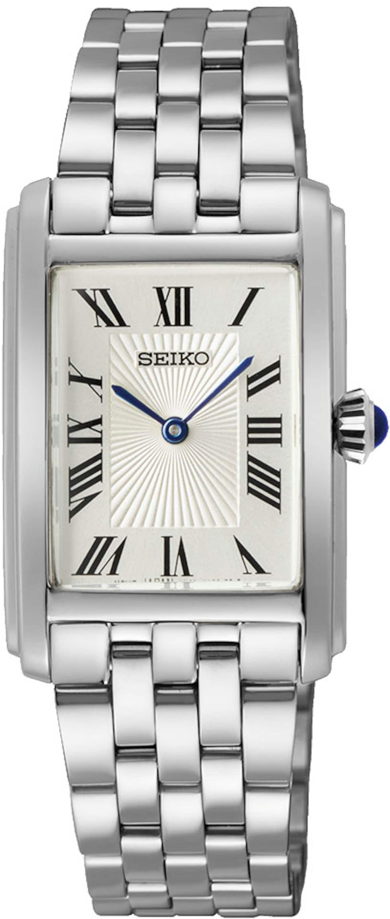 SEIKO Analoguhr in Silber: Vorderseite