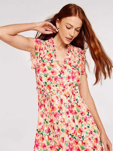 Apricot Sommerkleid in Mischfarben