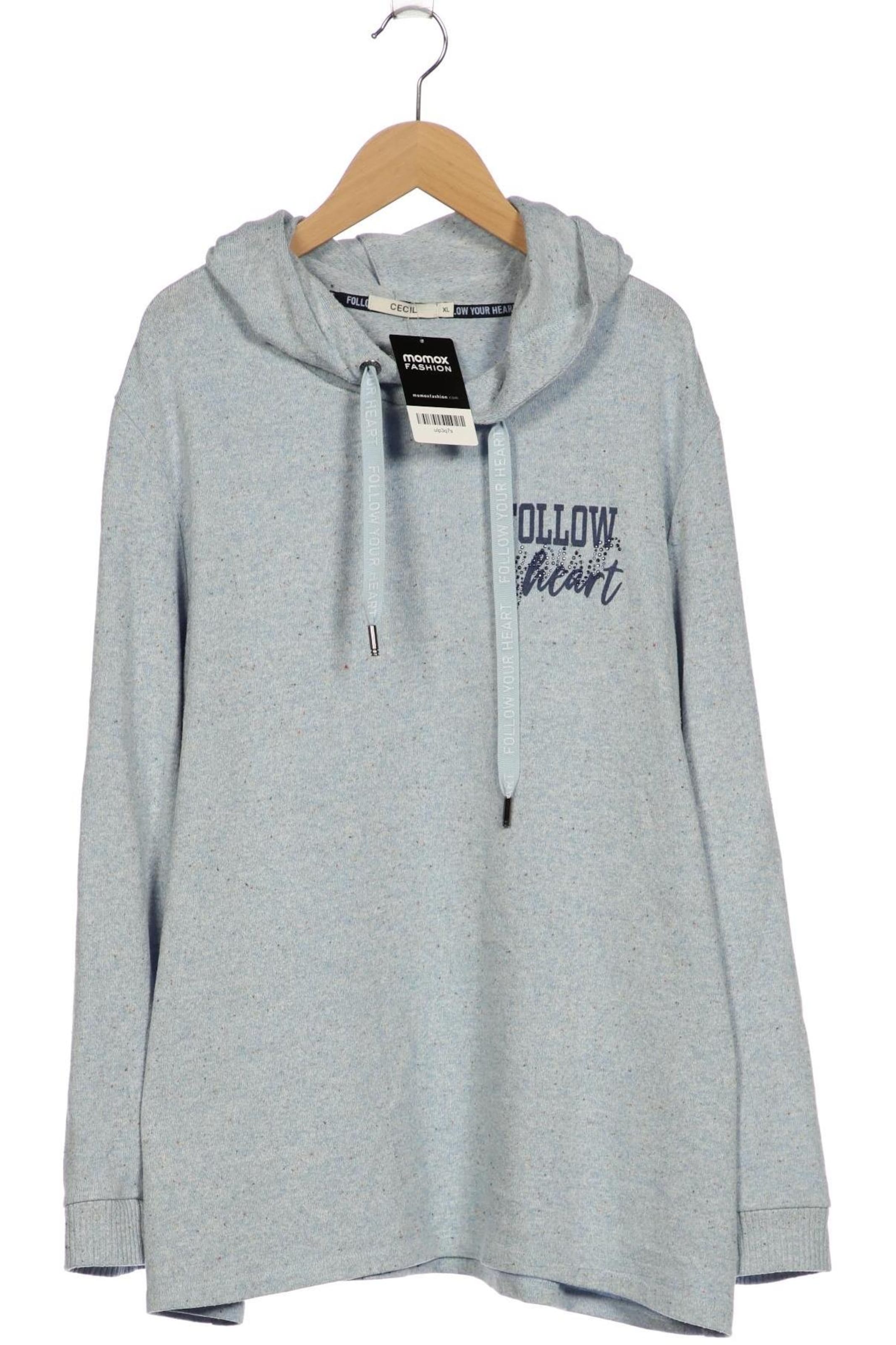 CECIL Sweatshirt & Zip-Up Hoodie in XL in Blue: front