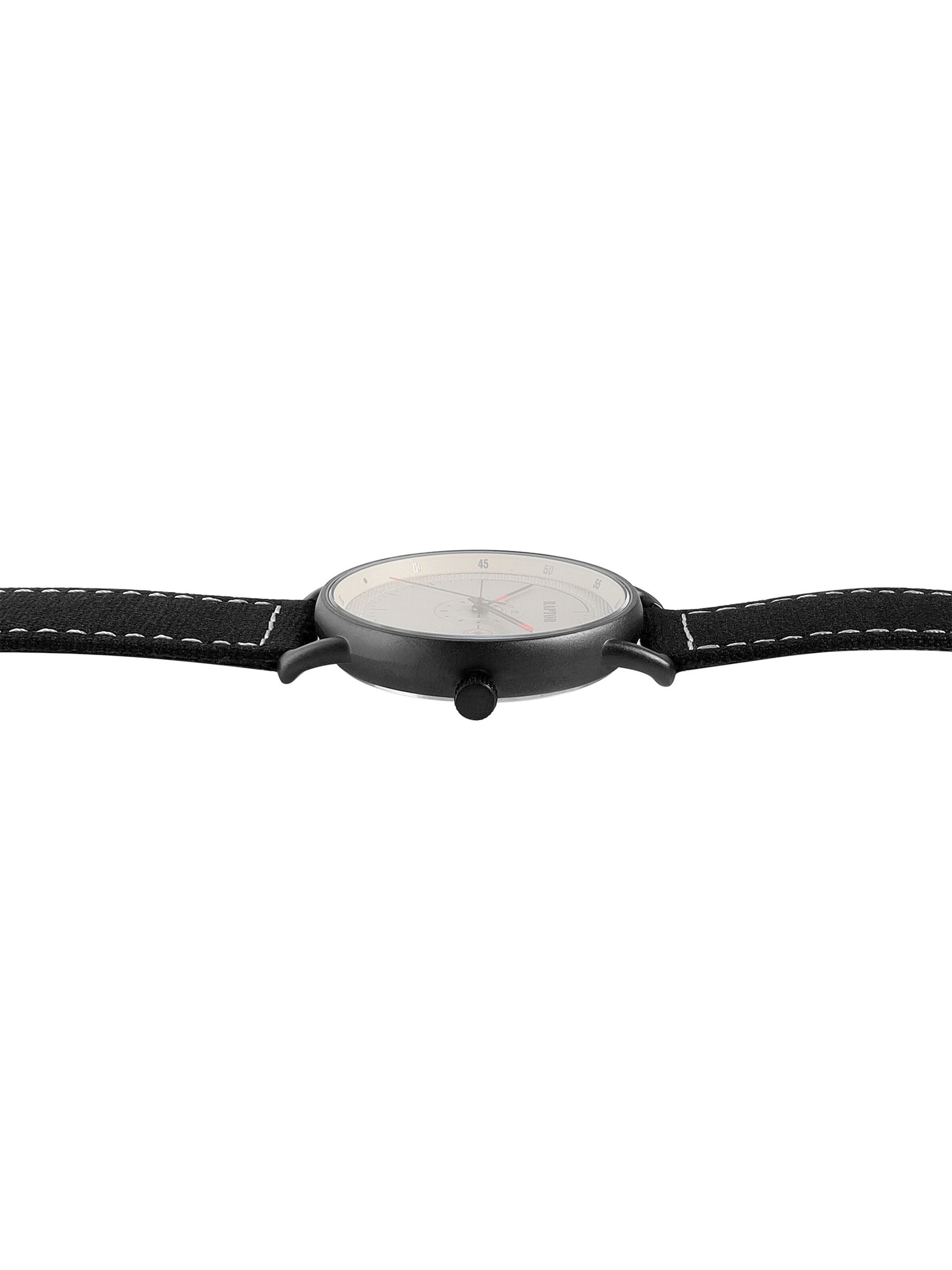 Raptor Analoguhr 'mit Textilarmband, Datumsanzeige, 5 ATM'‌‌‌‌‌ in Schwarz
