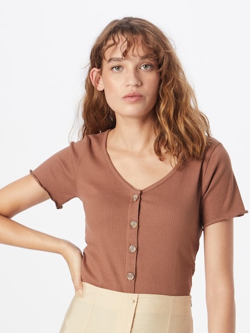 Stitch and Soul Shirt in Brown: front