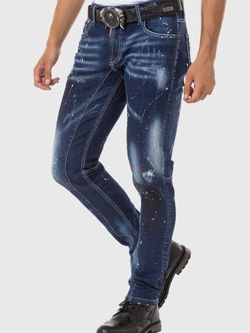Coupe slim Jean CIPO & BAXX en bleu