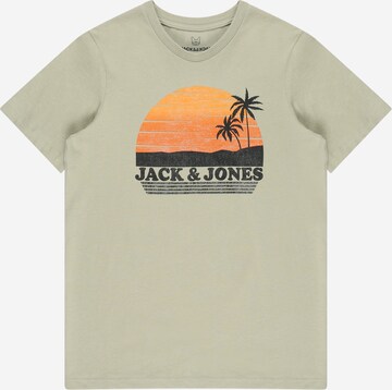 Jack & Jones Junior Shirt 'Palmen' in Green: front