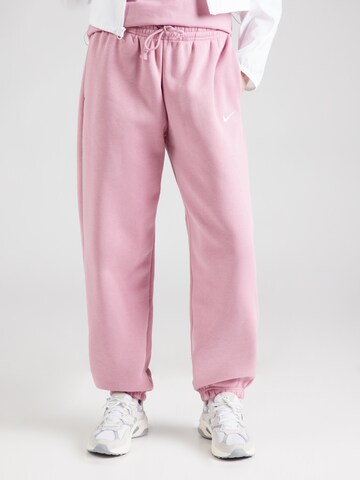 Nike Sportswear Tapered Trousers 'Phoenix Fleece' in Pink: front