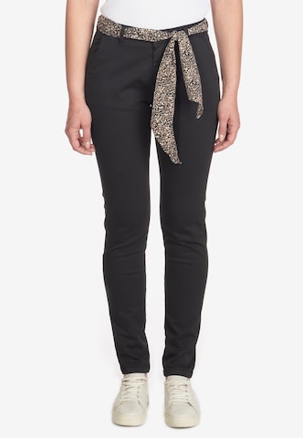 Le Temps Des Cerises Skinny Chino Pants 'DYLI 4' in Black: front