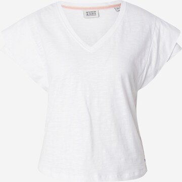 T-shirt SCOTCH & SODA en blanc : devant