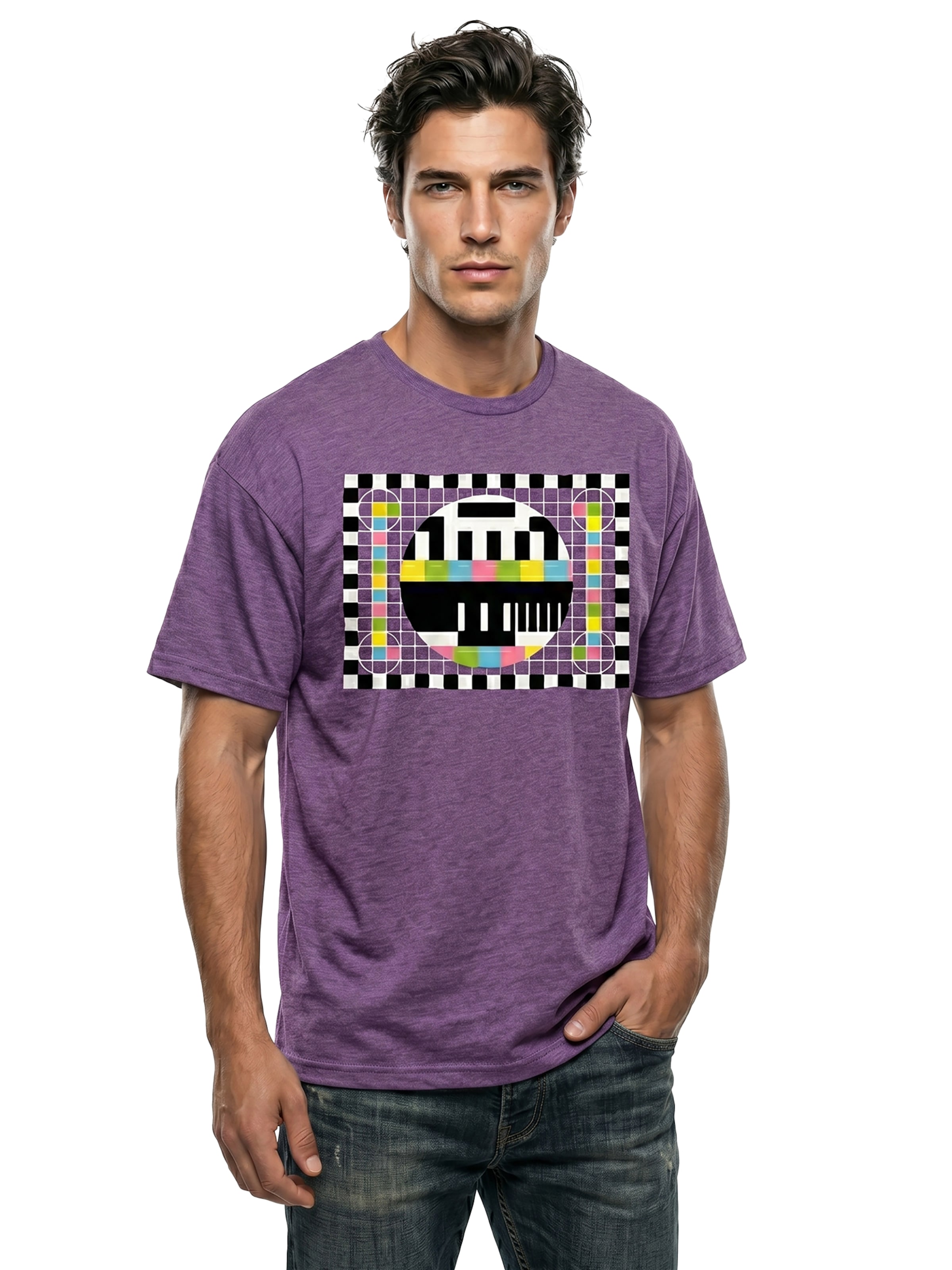 MAKAYA Shirt 'Testbild' in Purple