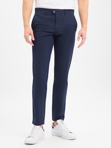 Pantalon ' Dylan ' Finshley & Harding en bleu : devant