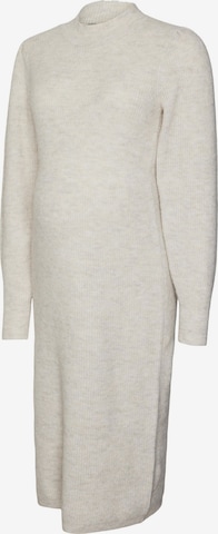 Robes en maille Vero Moda Maternity en beige : devant