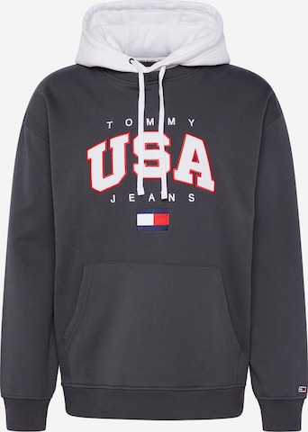 Tommy Jeans Sweatshirt in Grijs: voorkant