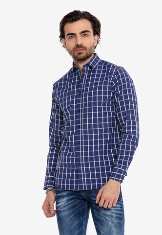 CIPO & BAXX Regular fit Button Up Shirt in Blue