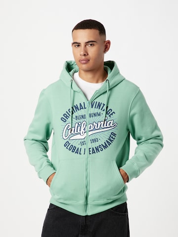 BLEND Sweat jacket in Green: front