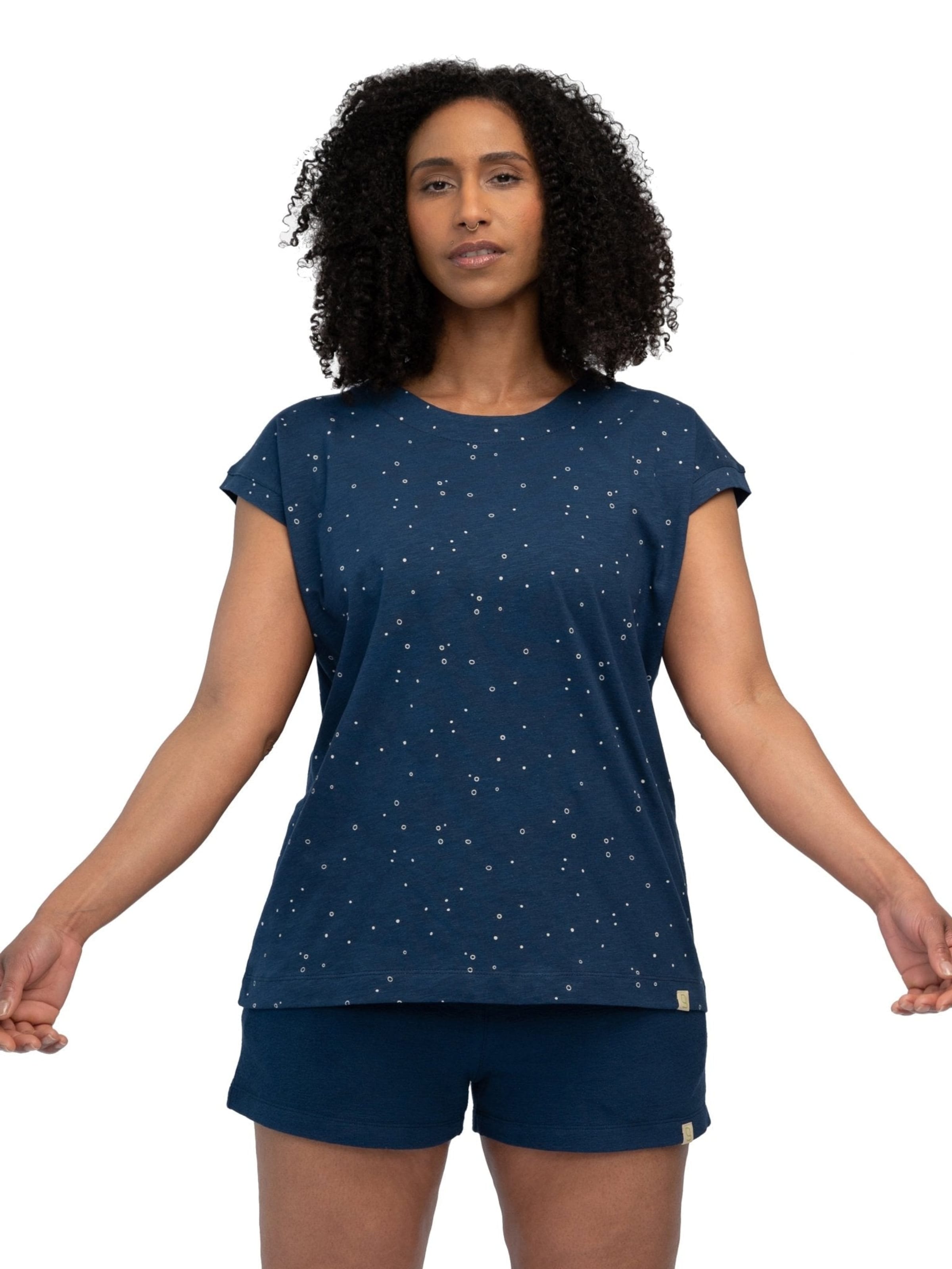 greenjama Pajama Shirt in Blue: front