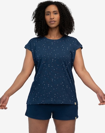 greenjama Pajama Shirt in Blue: front