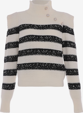 faina - Pullover em branco: frente