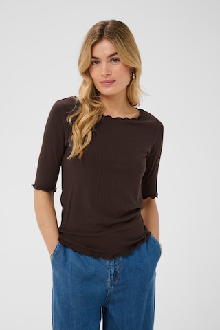 T-shirt 'Ribba' Cream en marron : devant