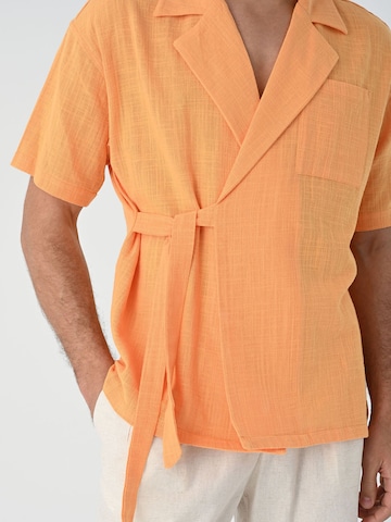 Antioch Regular fit Button Up Shirt in Orange