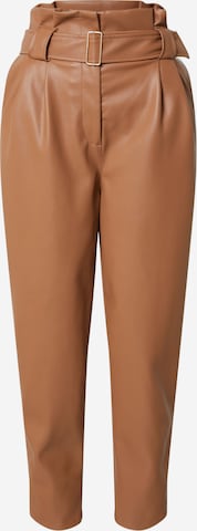 EDITED Pleat-Front Pants 'Margit' in Brown: front