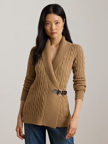 Lauren Ralph Lauren Petite Вязаная кофта 'DONATO' в Бежевый: спереди