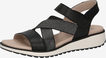 CAPRICE Sandale in Schwarz: Vorderseite