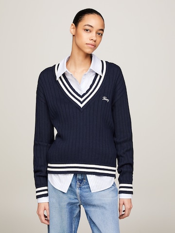 Tommy Jeans Trui in Blauw: voorkant