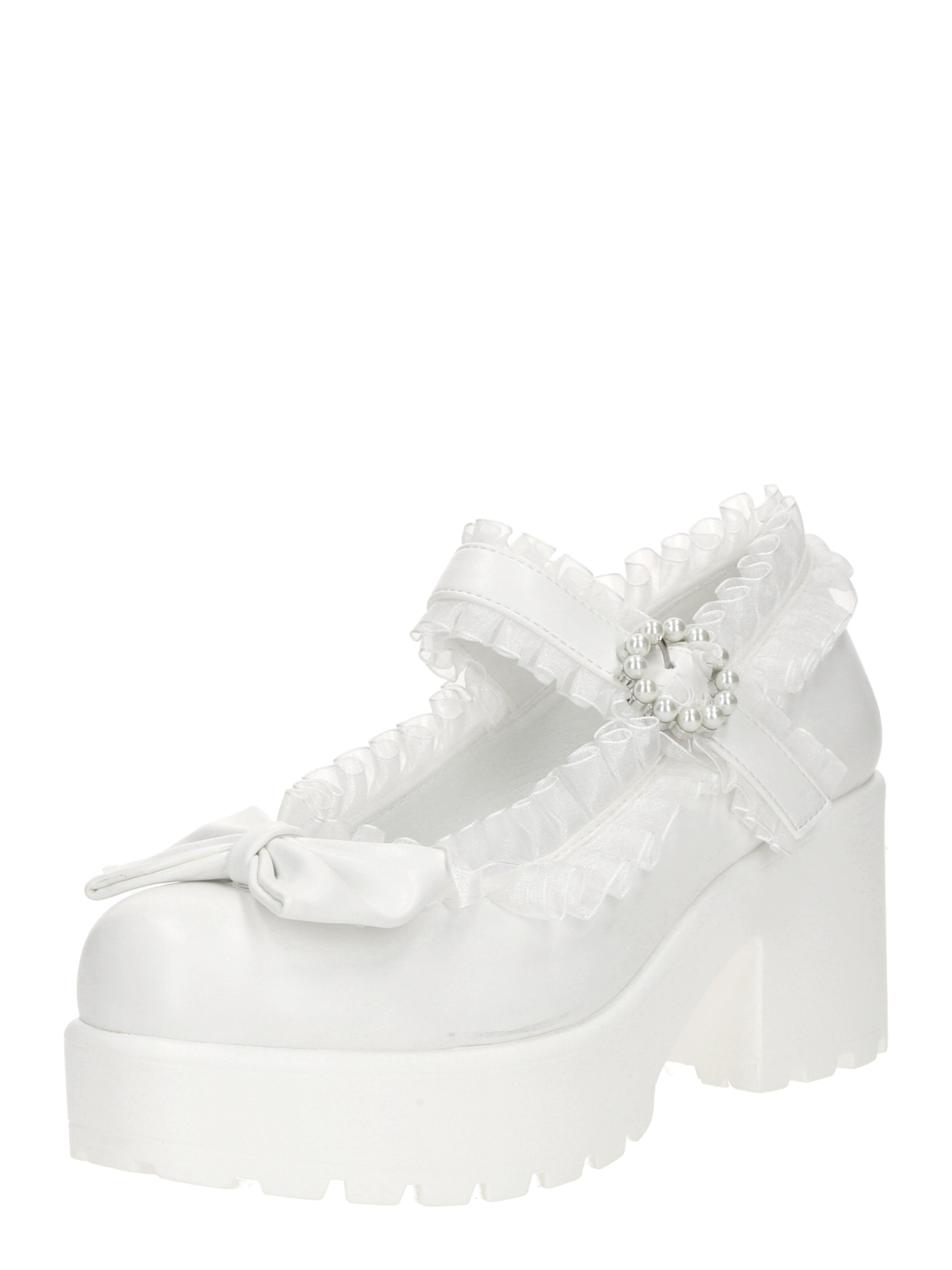 Koi Footwear Kontsakingad 'Tira', värv valge: eest vaates