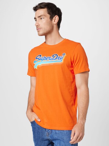 Superdry T-Shirt in Orange: predná strana