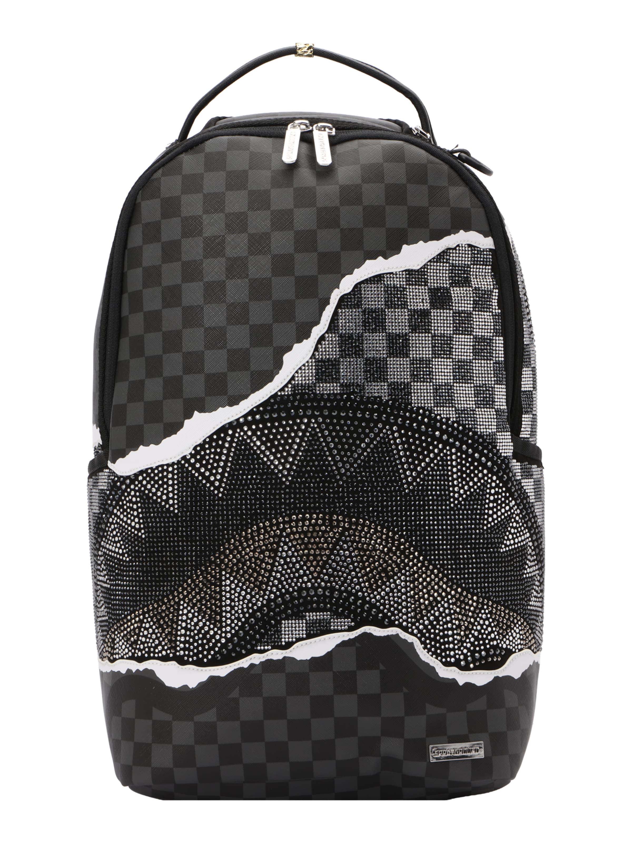 Sprayground Backpack 'DIAMOND TEAR' in Black: front