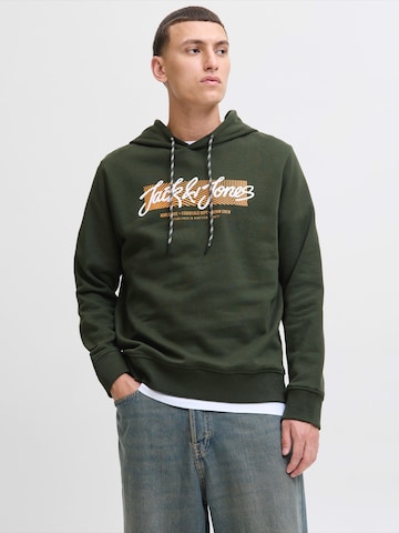 JACK & JONES Свитшот 'JJURBAN' в Зеленый: спереди