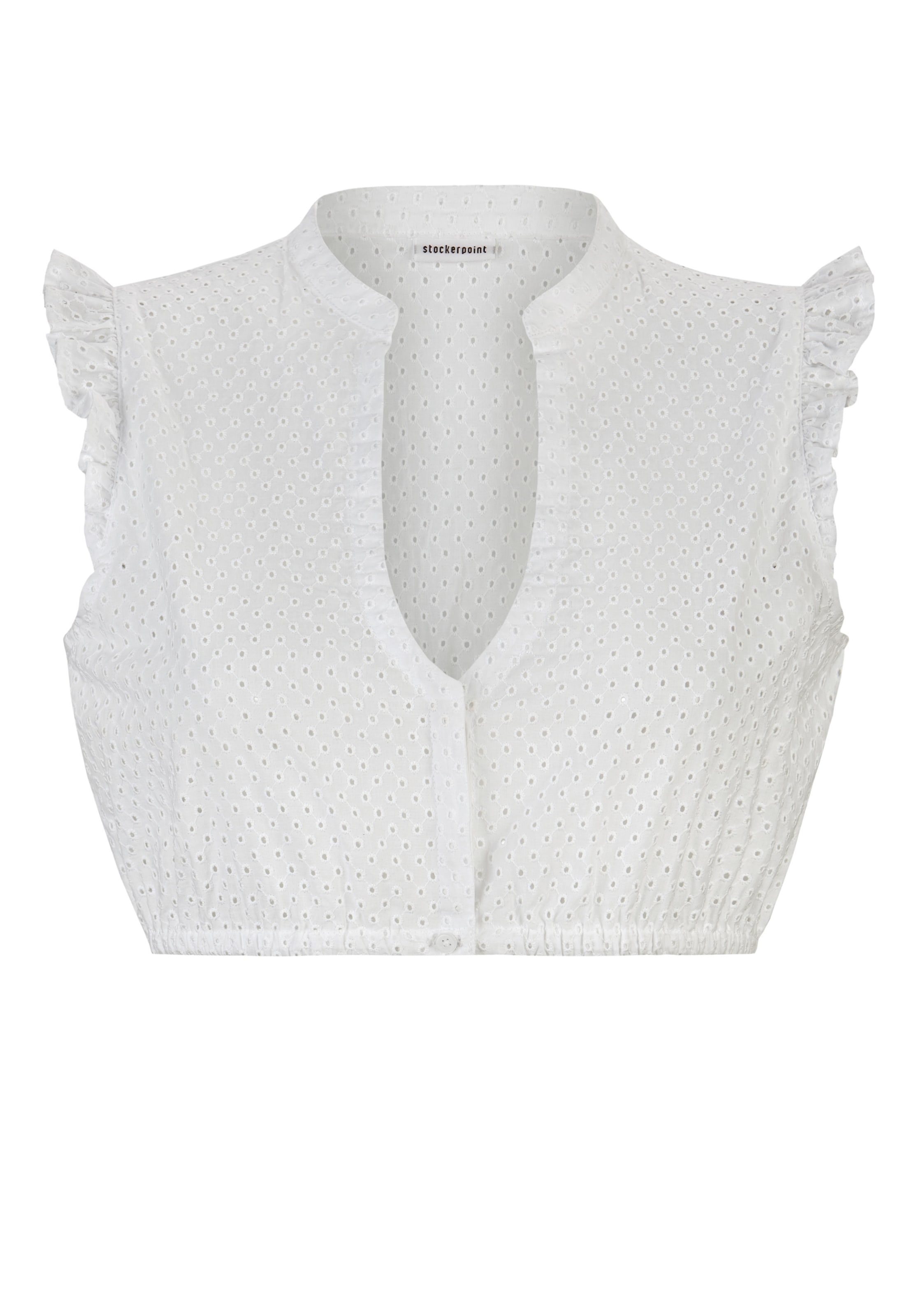 STOCKERPOINT Trachtenbluse 'Melania' in Weiß: Vorderseite