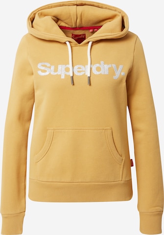 Sweat-shirt Superdry en jaune : devant