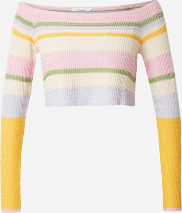 florence by mills exclusive for ABOUT YOU Sweater 'Fresh Coconut' in Mixed colours: front