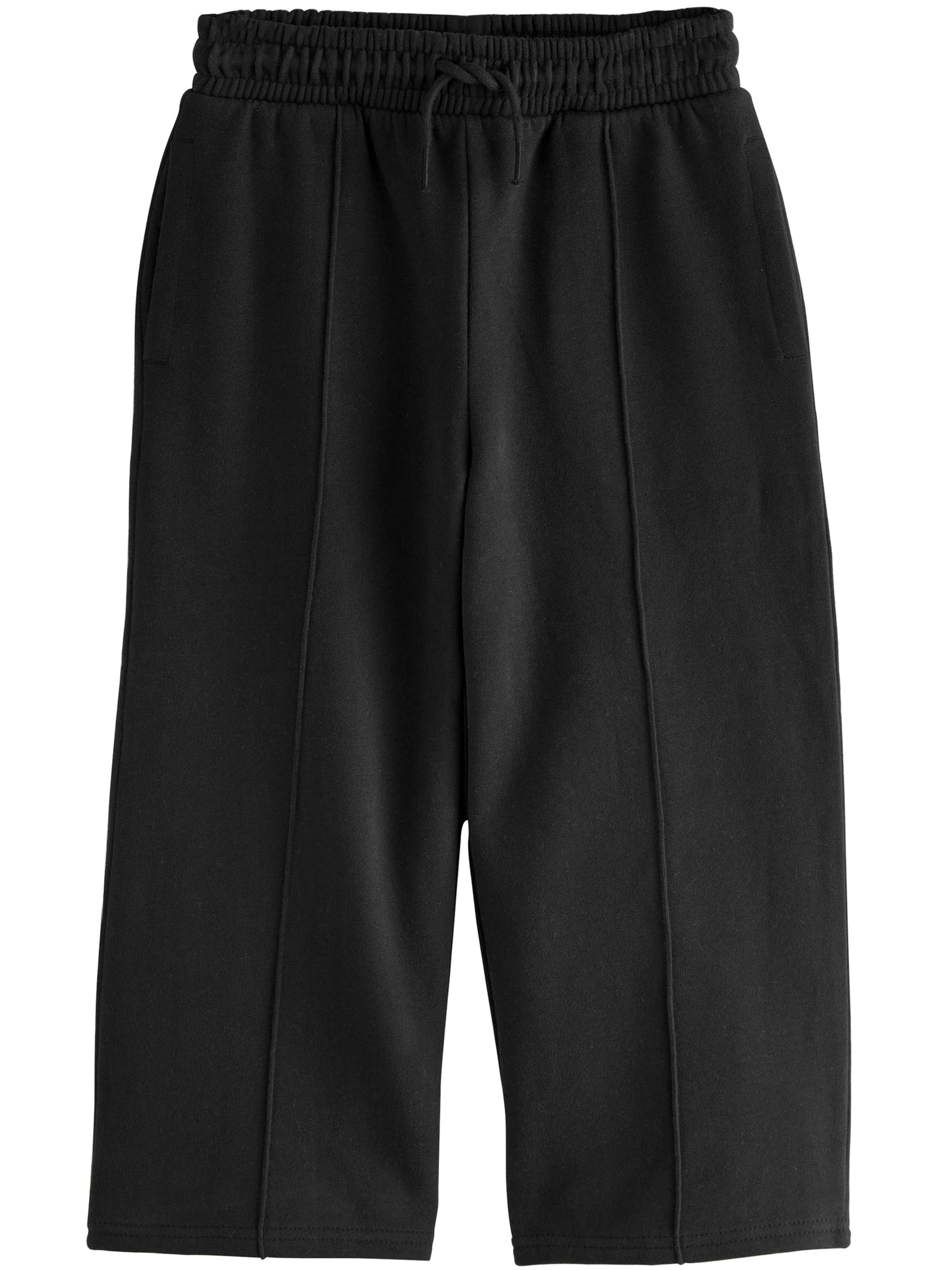 NextWide Leg/ Široke nogavice Hlače - crna boja: prednji dio