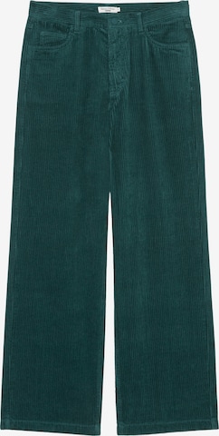 Marc O'Polo DENIM Wide leg Broek in Groen: voorkant