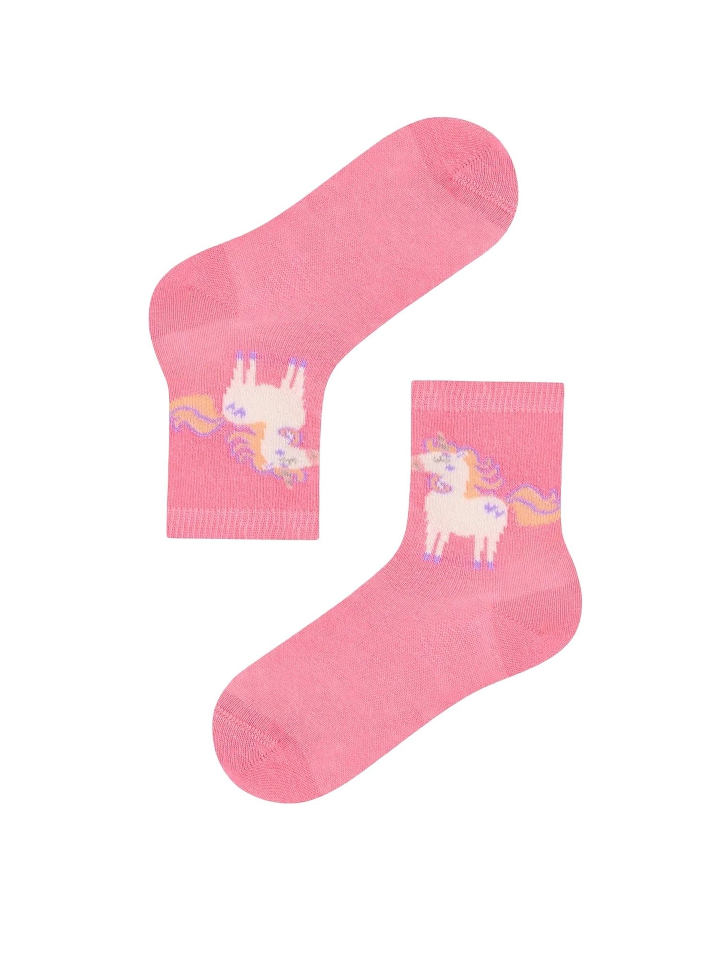 Penti Sokken 'PENTI Mädchen Unicorn Carousel Baumwoll-Doppel-Sneakersocken' in Gemengde kleuren