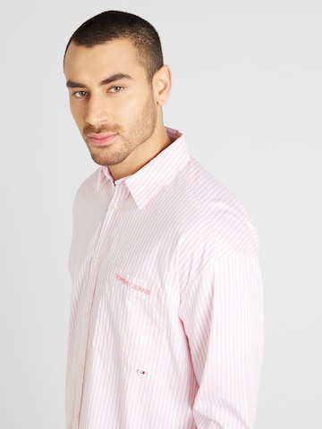 Tommy Jeans Regular Fit Hemd in Pink