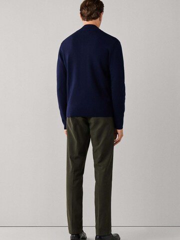 Hackett London Gebreid vest 'MILANO' in Blauw