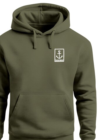 Neverless Sweatshirt 'Anker Badge' in Green