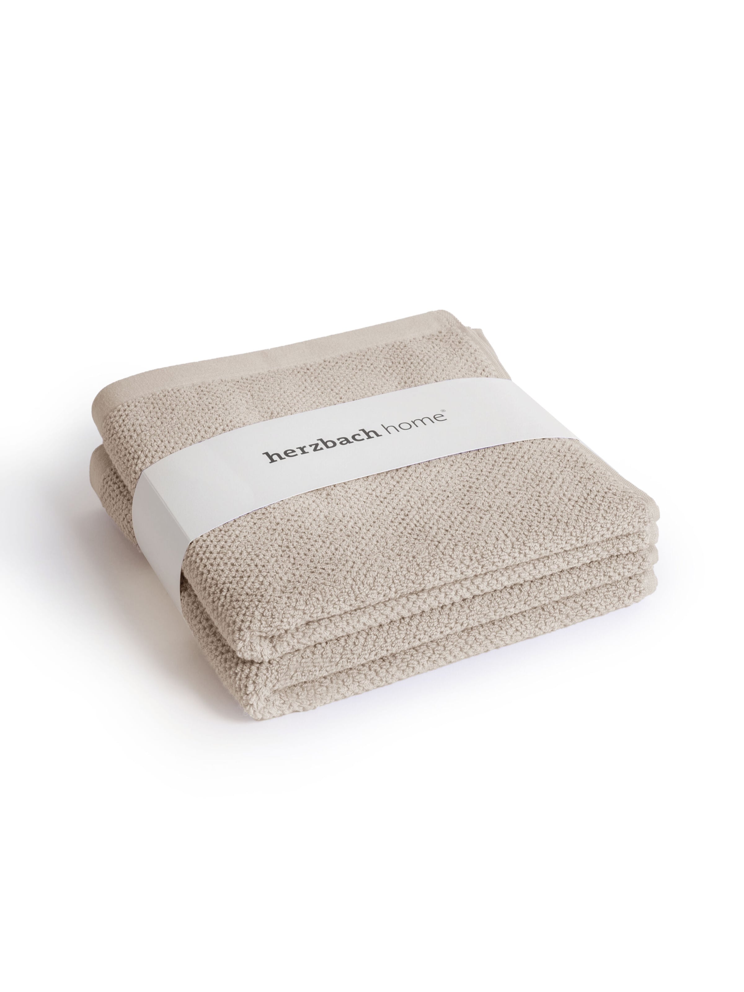 Herzbach home Towel in Beige: front