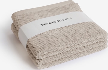 Serviette Herzbach home en beige : devant