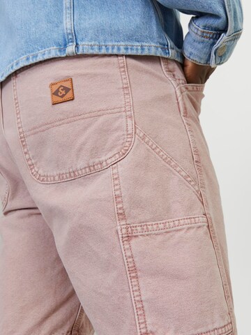 JACK & JONES Loose fit Jeans 'JJTony Carpenter' in Pink