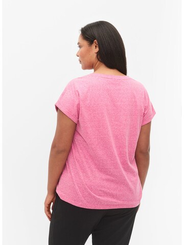 T-shirt 'VAVA' Zizzi en rose