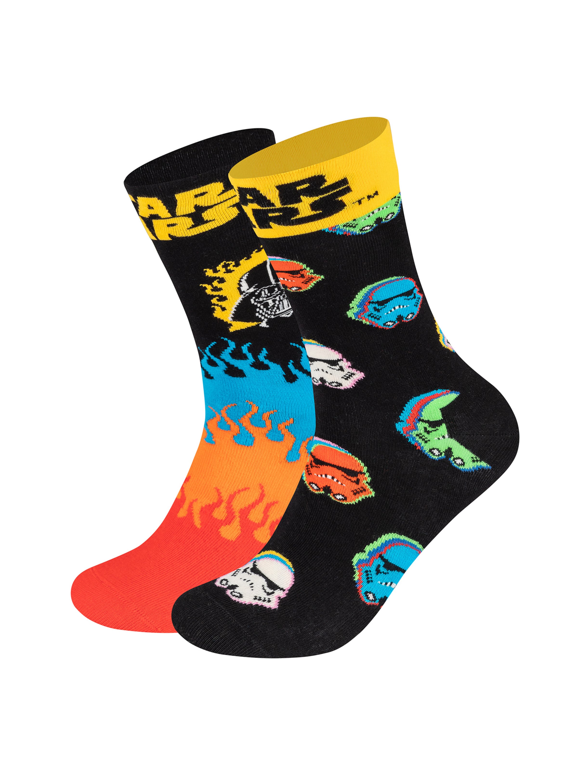 Happy Socks Socks 'Star Wars™ Darth Vader and Stormtrooper' in Black: front