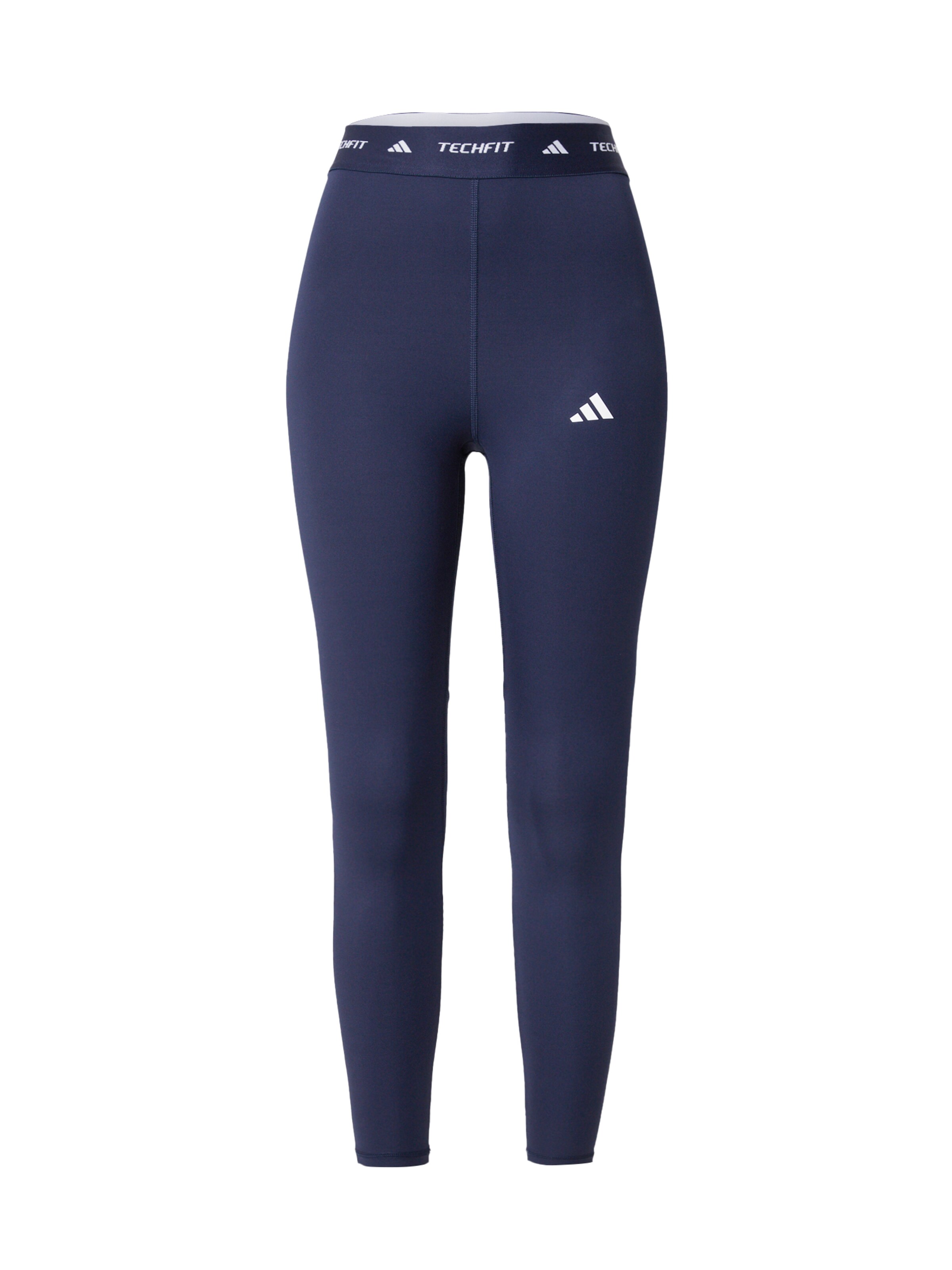 ADIDAS PERFORMANCE Skinny Workout Pants 'TECHFIT 7/8' in Blue: front