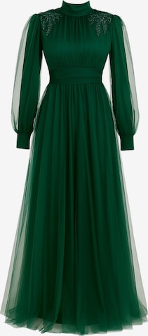 fashionshowcase Abendkleid 'MINEL' in Grün: Vorderseite