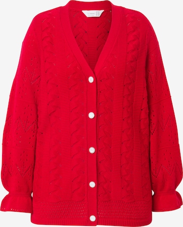 MIAMODA Knit cardigan in Red: front