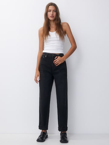 Pull&Bear Loosefit Jeans in Zwart