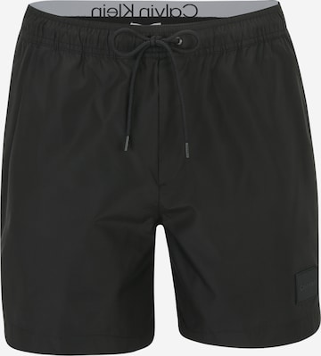 Shorts de bain Calvin Klein Swimwear en noir : devant