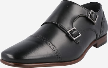 BURTON MENSWEAR LONDON Classic Flats 'Benson' in Black: front